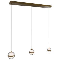 Cyllindra 6.38"H x 5.88"W 3-Light Multi-Light Pendant in Aged Brass