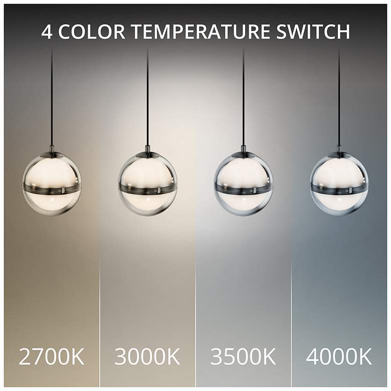 Image 3 Cyllindra 6.38"H x 5.88"W 3-Light Multi-Light Pendant in Black Chrome more views