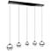 Cyllindra 6.38"H x 5.88"W 5-Light Multi-Light Pendant in Black Chrome