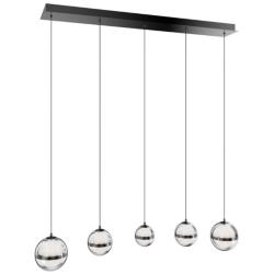Cyllindra 6.38"H x 5.88"W 5-Light Multi-Light Pendant in Black Chrome