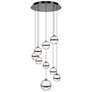 1_Cyllindra 6.38"H x 5.88"W 9-Light Multi-Light Pendant in Black Chrome