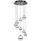 Cyllindra 6.38"H x 5.88"W 9-Light Multi-Light Pendant in Black Chrome
