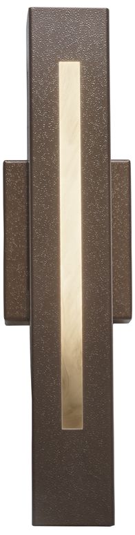 Cylo 19.5" High Bronze Age|Faux Alabaster Exterior Sconce Triac LED