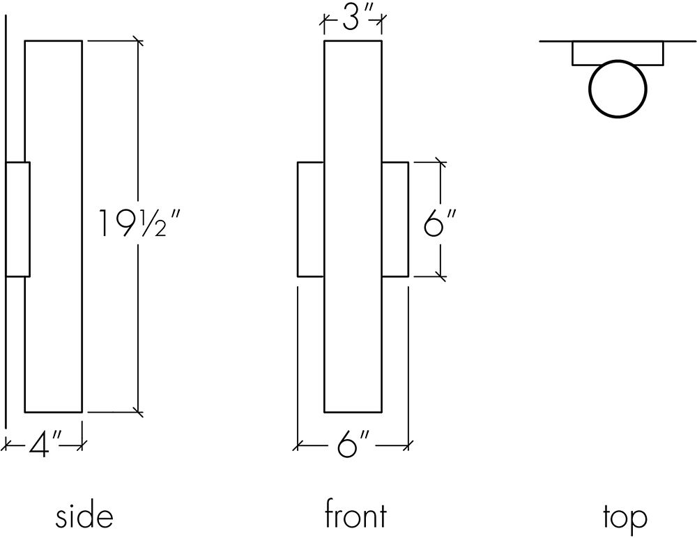 Cylo 19.5" High Cast Bronze|Opal Acrylic Exterior Sconce Triac LED in scene