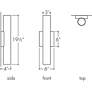 6_Cylo 19 1/2" High Cast Bronze 0-10V LED Outdoor Wall Light more views