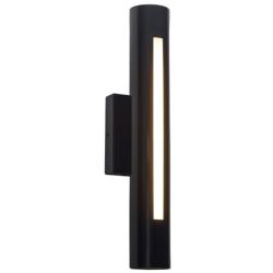 Cylo 19 1/2&quot;H Black Pearl Opal Acrylic Exterior Sconce LED