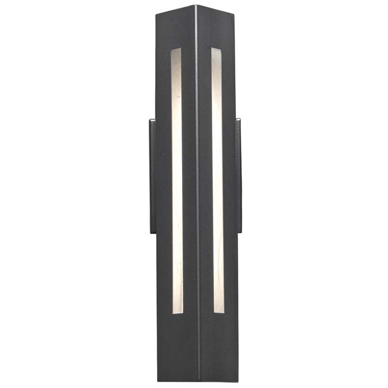 Image 1 Cylo 19 1/2 inchH Dark Iron and White Swirl Exterior Sconce LED