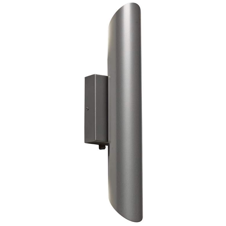 Image 1 Cylo 19 1/2 inchH Satin Pewter Opal Acrylic Exterior Sconce LED