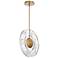 Cymbal 18"H x 14"W 1-Light Pendant in Aged Brass