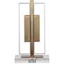 Cynthia Brass Metal and Clear Crystal Table Lamp