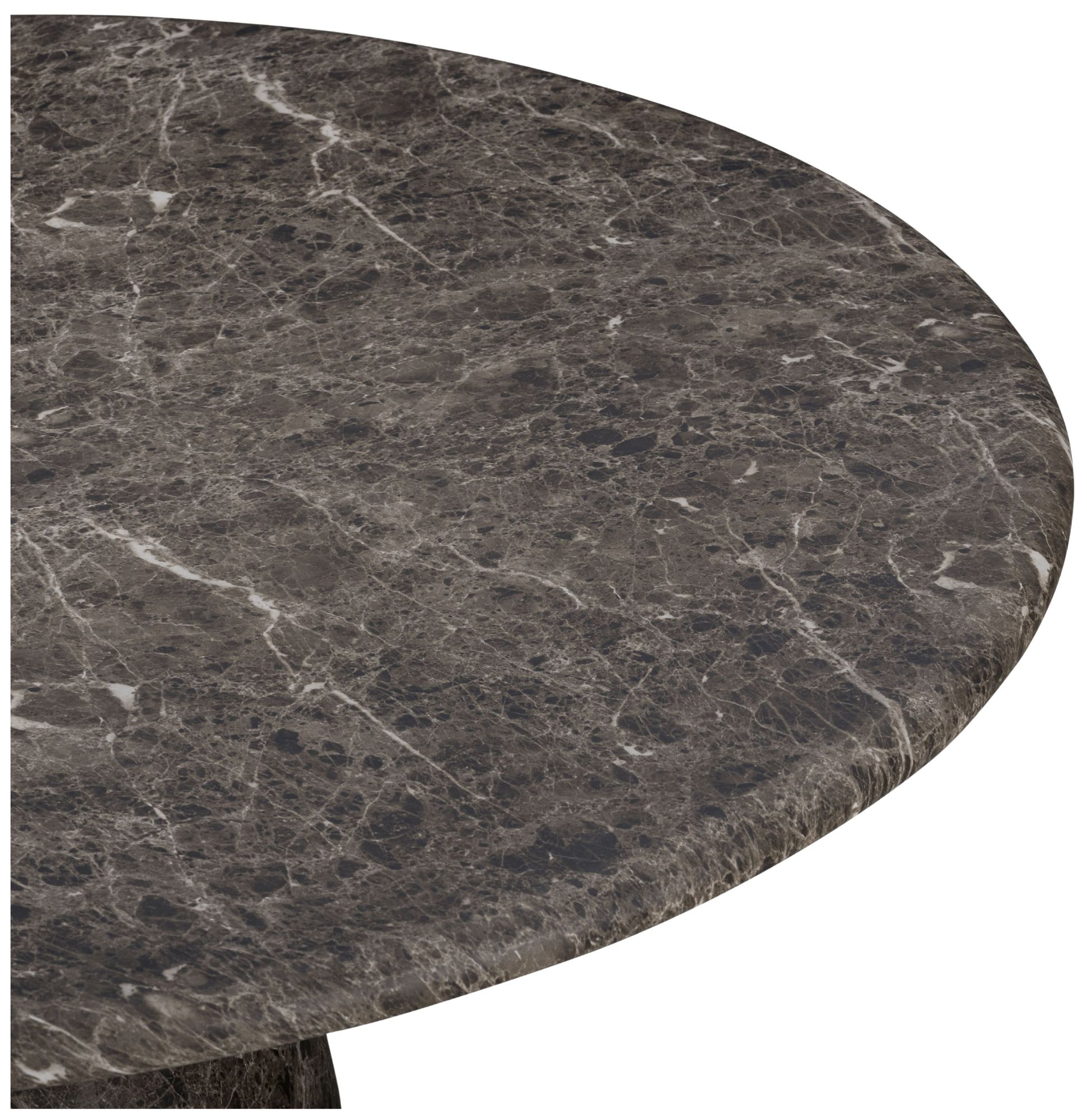 Image 3 Cynthia Dark Emperador Faux Marble Indoor / Outdoor Dining Table more views
