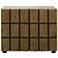 Cypress Brown 40" Wide 2-Door Dimensional Squares Wooden Cabinet