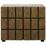 Cypress Brown 40" Wide 2-Door Dimensional Squares Wooden Cabinet