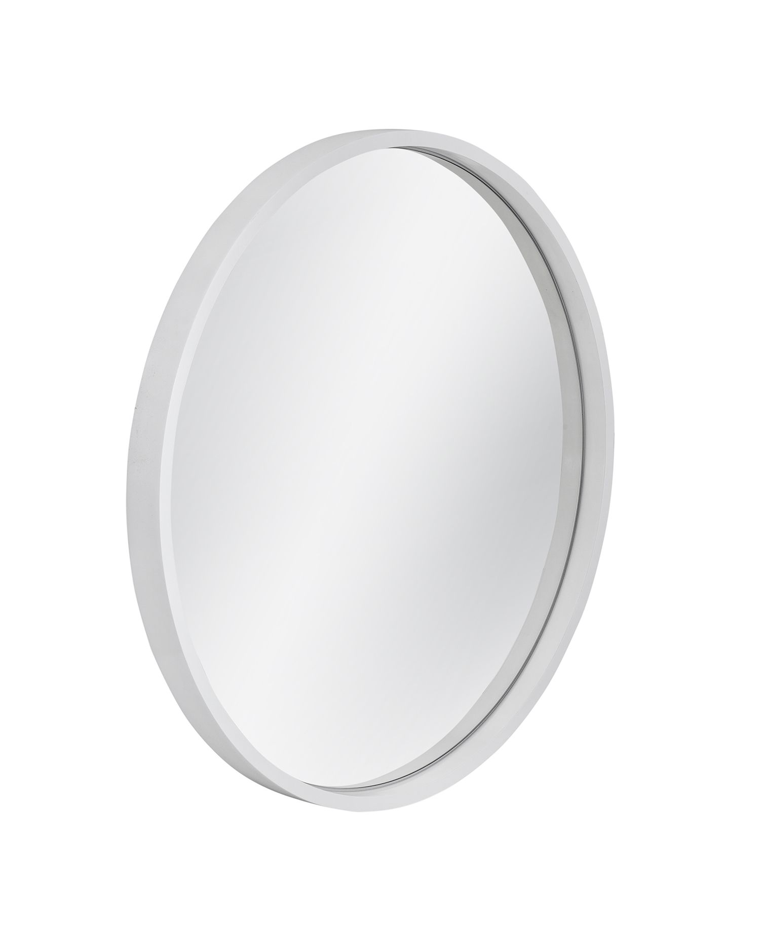 Image 2 Cyprus 36"W x 36"H Glossy White Wall Mirror more views