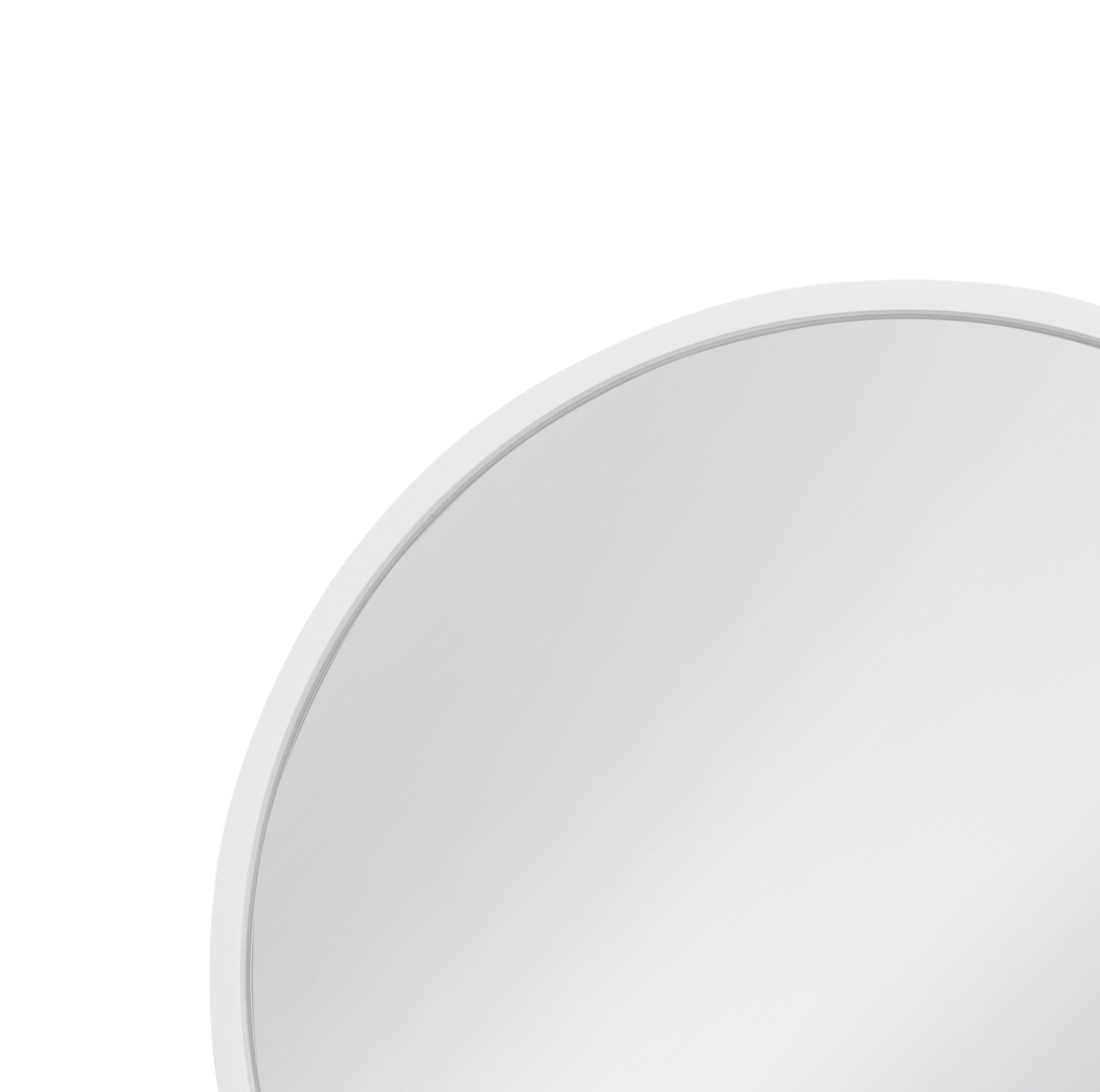 Image 3 Cyprus 36"W x 36"H Glossy White Wall Mirror more views