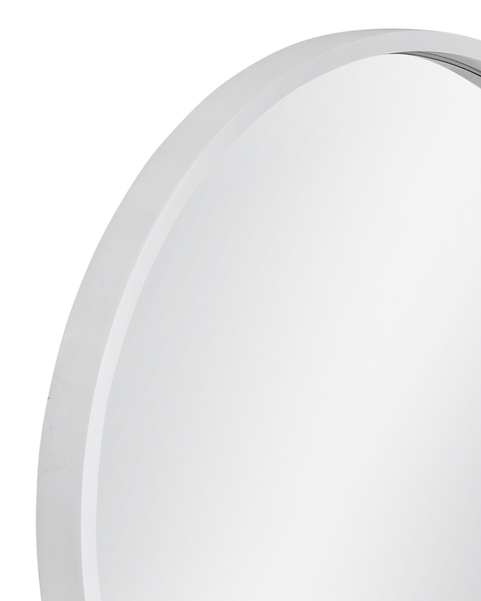 Image 4 Cyprus 36"W x 36"H Glossy White Wall Mirror more views