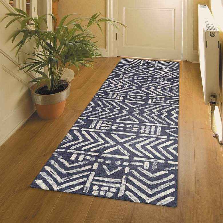 Image 1 Cyprus Batik 788033 5&#39;x7&#39;6 inch Denim Wool Indoor Area Rug