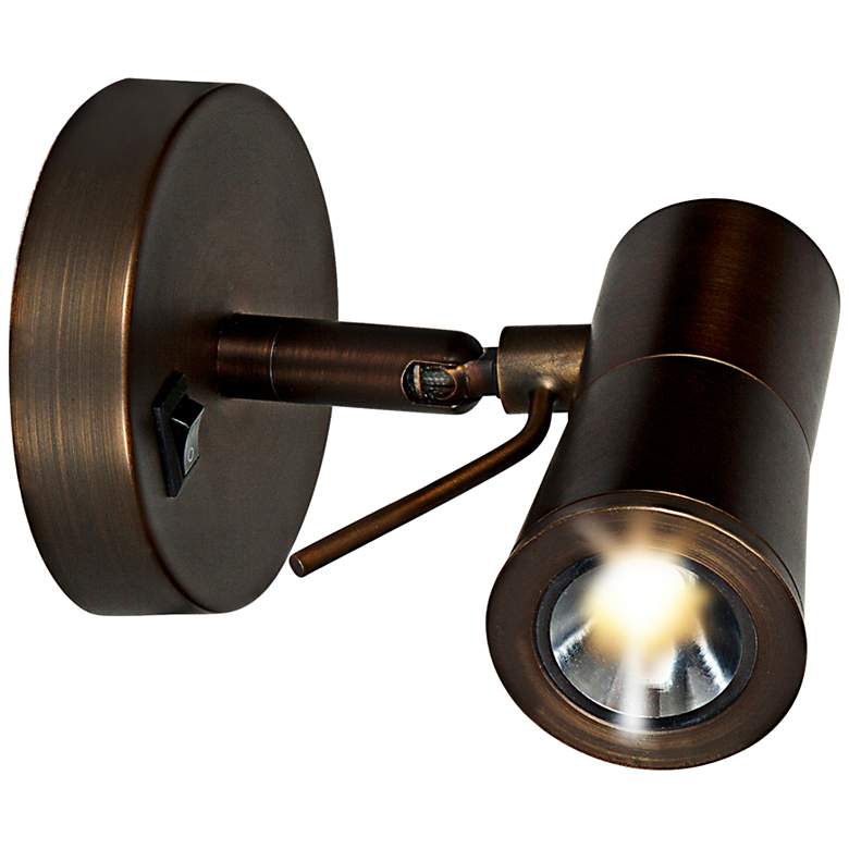 Image 2 Cyprus II Bronze Adjustable 4 3/4 inch High LED Plug-In Sconce