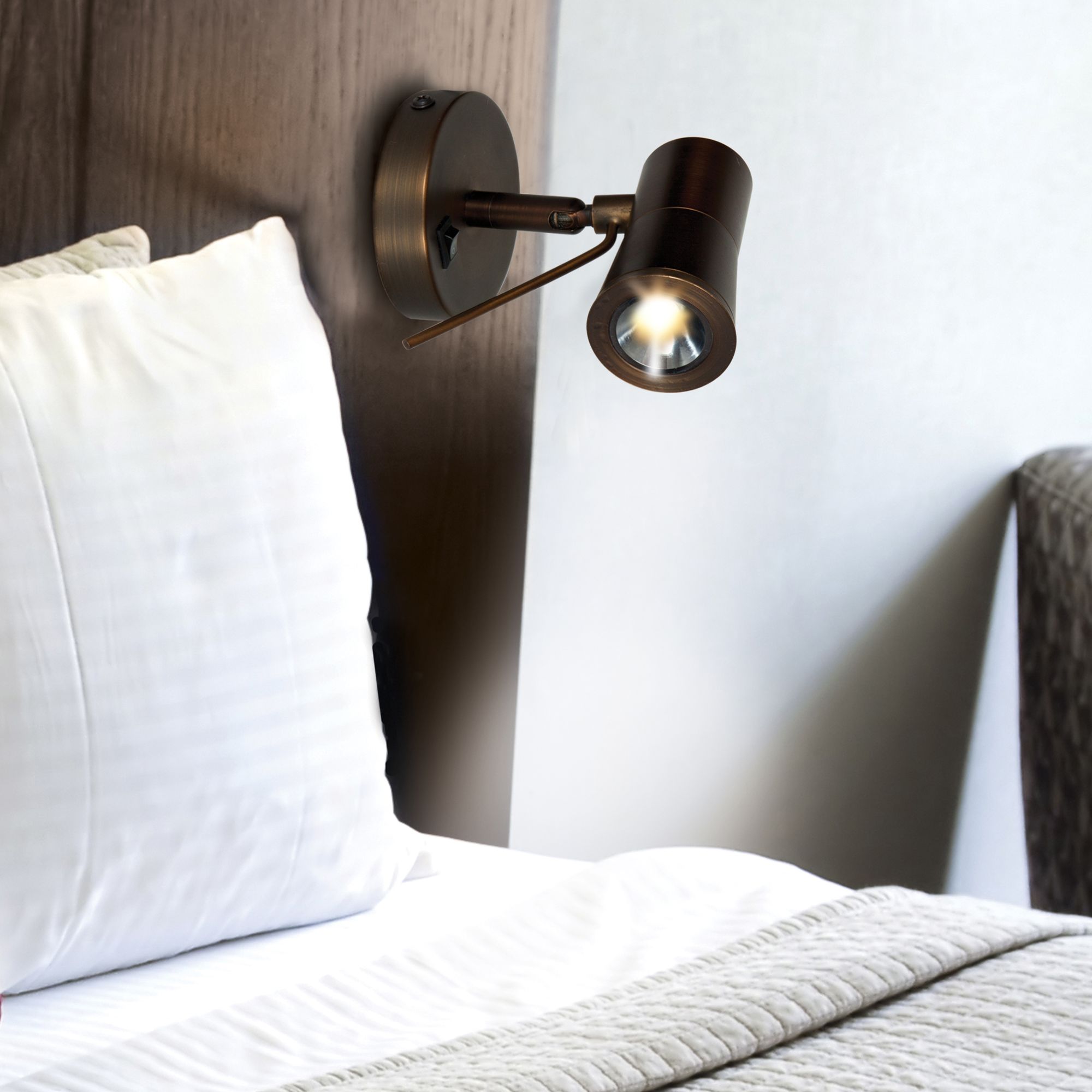 Cyprus II Bronze Adjustable 4 3/4" High LED PlugIn Sconce 8Y280