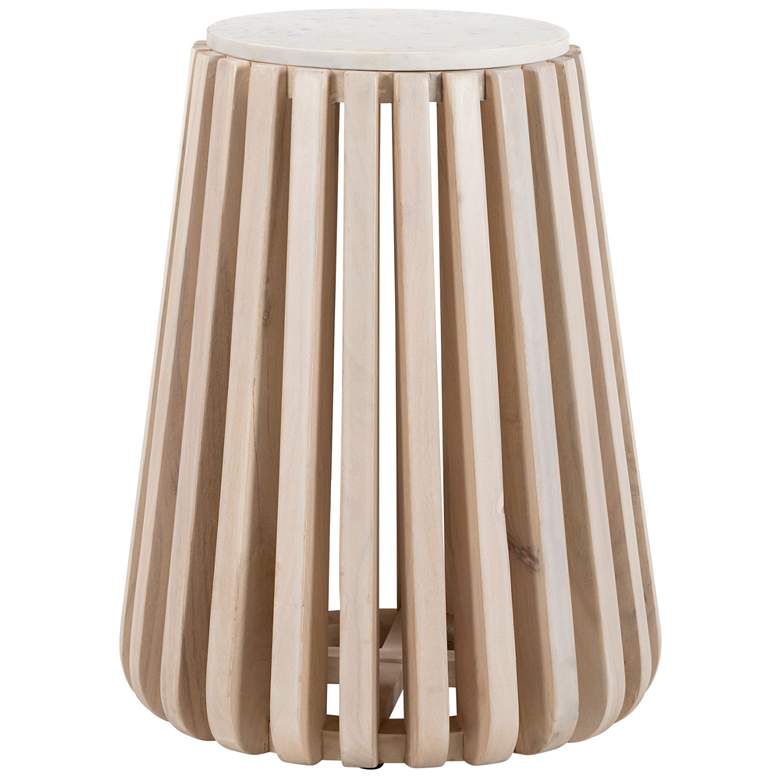 Image 1 Cyprus Side Table White & Natural
