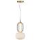 Cyra 6" Wide Brass Double Shade Pendant