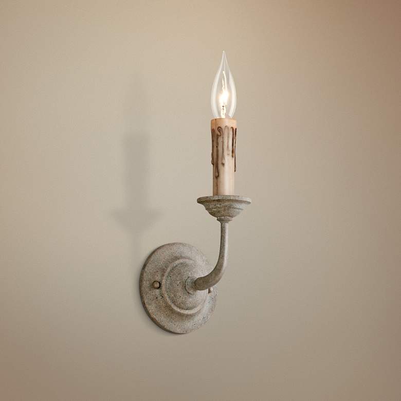 Image 1 Cyrano 14" High Earthen Bronze Wall Sconce