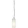 Cyril 4" Wide Brushed Nickel White Glass Mini Pendant Light