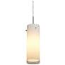 2_Cyrus 4" Wide Chrome Kiss Canopy LED Pendant With White Glass Shade