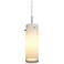 Cyrus 4" Wide Chrome Kiss Canopy LED Pendant With White Glass Shade