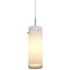 Cyrus 4" Wide Chrome Kiss Canopy LED Pendant With White Glass Shade