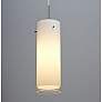 1_Cyrus 4" Wide Chrome Kiss Canopy LED Pendant With White Glass Shade