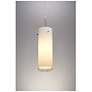 3_Cyrus 4" Wide Chrome Kiss Canopy LED Pendant With White Glass Shade more views
