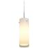 Cyrus 4"W Matte Chrome Kiss Canopy LED Pendant With White Glass Shade