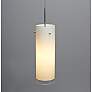 1_Cyrus 4"W Matte Chrome Kiss Canopy LED Pendant With White Glass Shade