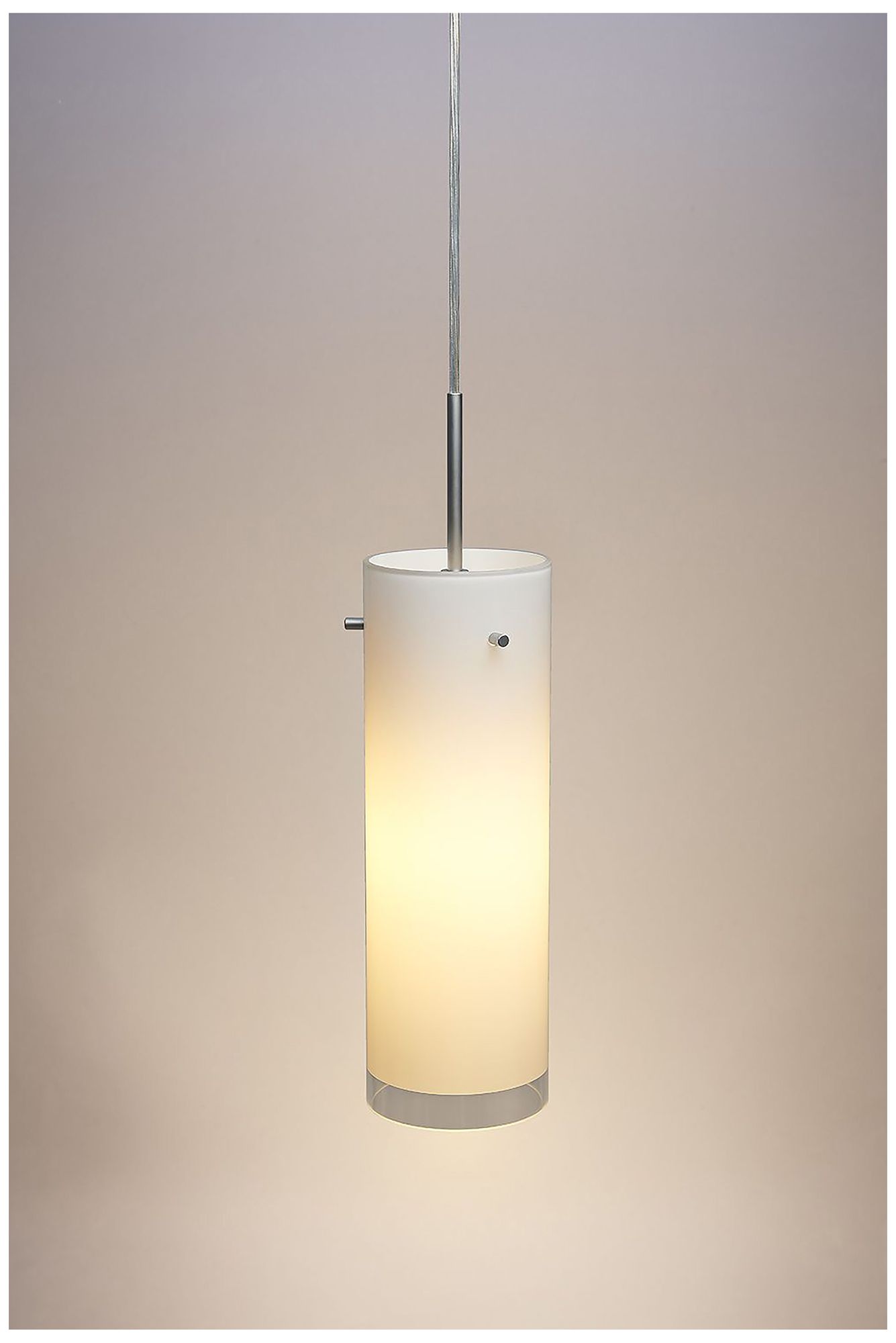 Cyrus 4"W Matte Chrome Kiss Canopy LED Pendant With White Glass Shade