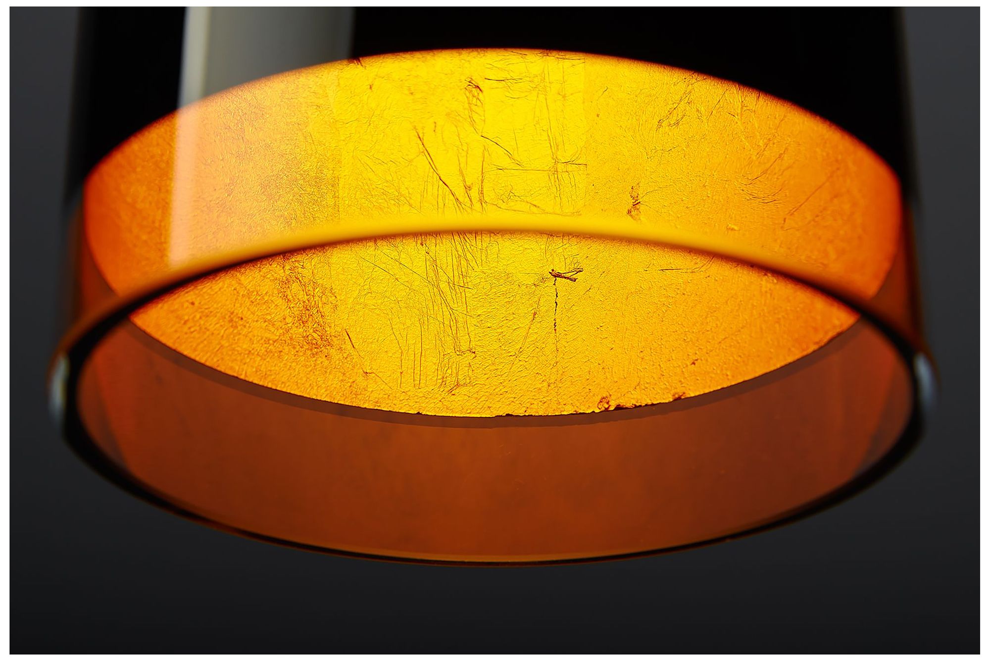 Cyrus 4"W Matte Chrome Kiss Canopy Pendant With Black And Gold Shade