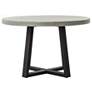 Cyrus 47 1/4"W Gray Lava Stone and Iron Round Dining Table in scene