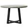 Cyrus 47 1/4"W Gray Lava Stone and Iron Round Dining Table