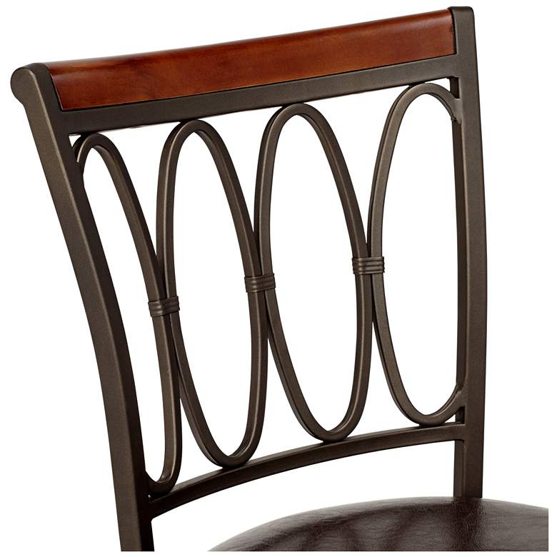 Image 3 Cyrus Bronze 24" Swivel Counter Stools Set of 2 more views
