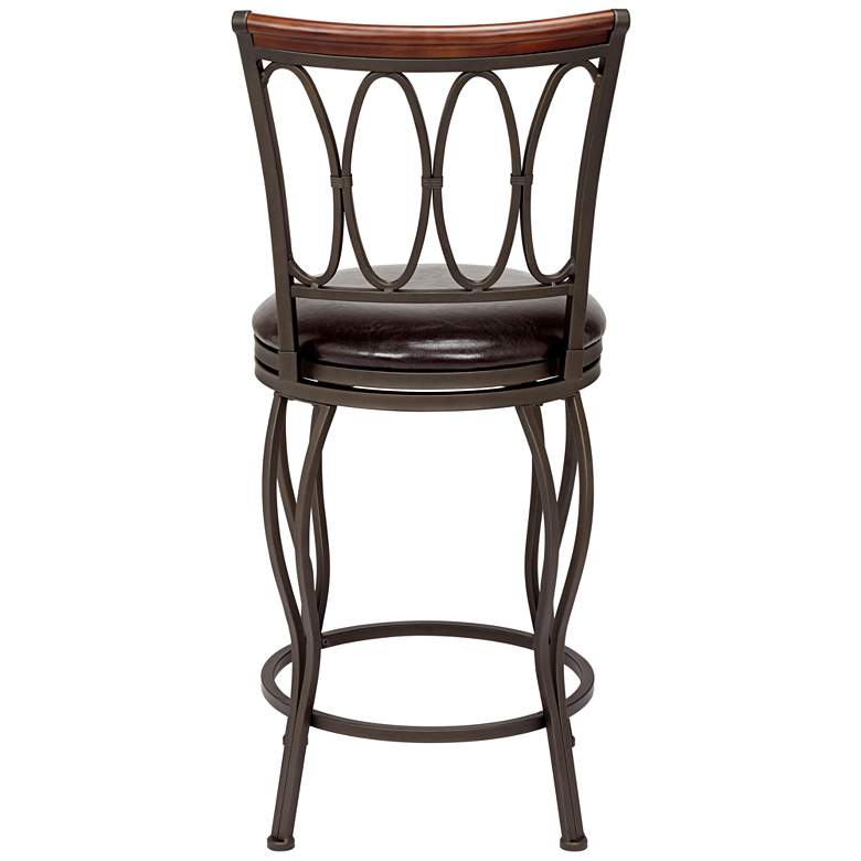 Image 6 Cyrus Bronze 24" Swivel Counter Stools Set of 2 more views
