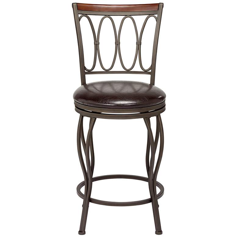 Image 7 Cyrus Bronze 24" Swivel Counter Stools Set of 2 more views