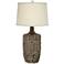 Cyrus Hand-Painted Gray Ceramic Table Lamp