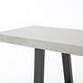 Cyrus Light Gray and Matte Black Outdoor Dining Bench