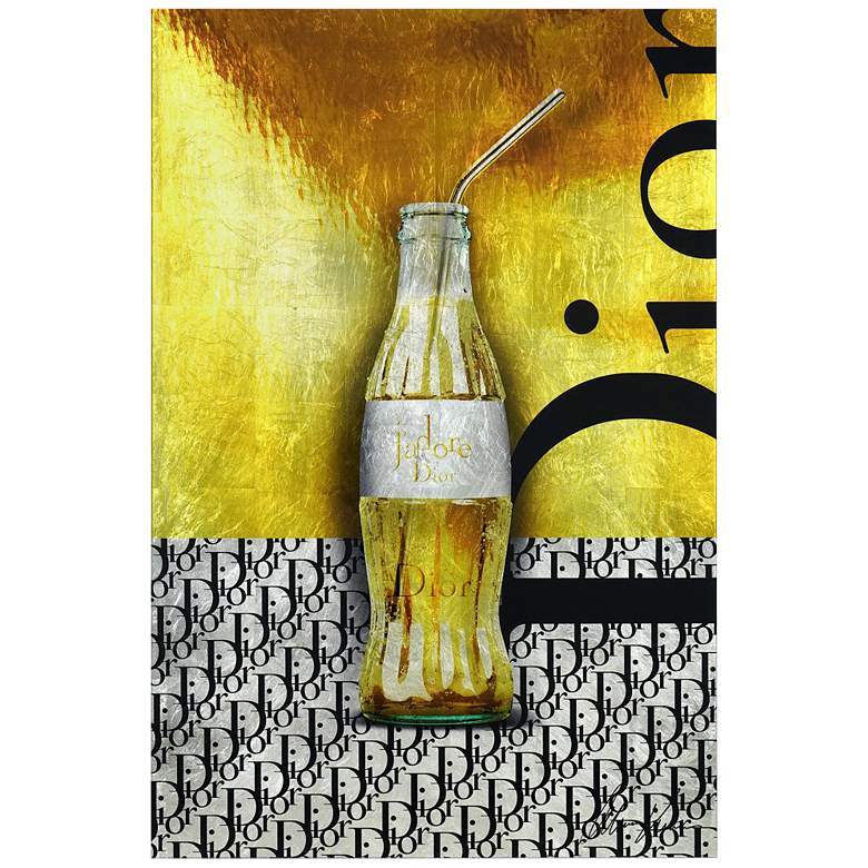 Image 2 D s Luxury Liquid Therapy 48" High Printed Glass Wall Art