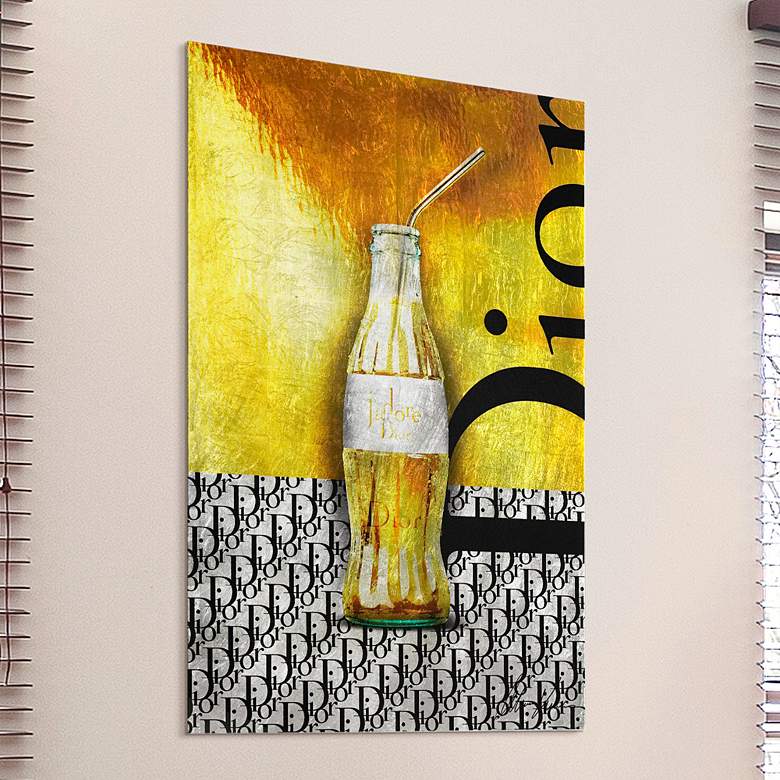 Image 1 D s Luxury Liquid Therapy 48" High Printed Glass Wall Art