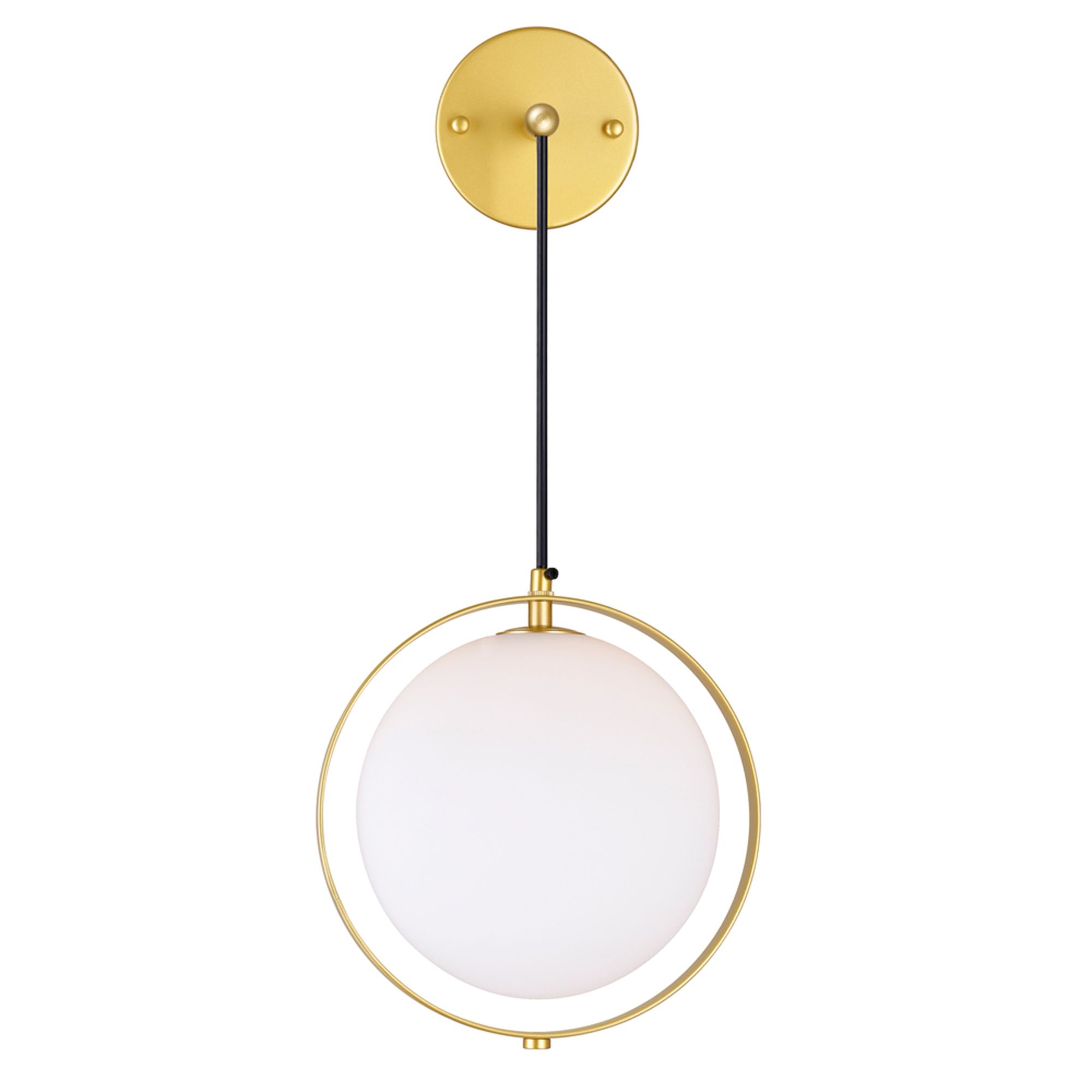 Image 2 Da Vinci 1 Light 9in Brass Wall Light more views