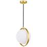 Da Vinci 1 Light Mini Pendant With Brass Finish