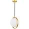 Da Vinci 1 Light Mini Pendant With Brass Finish