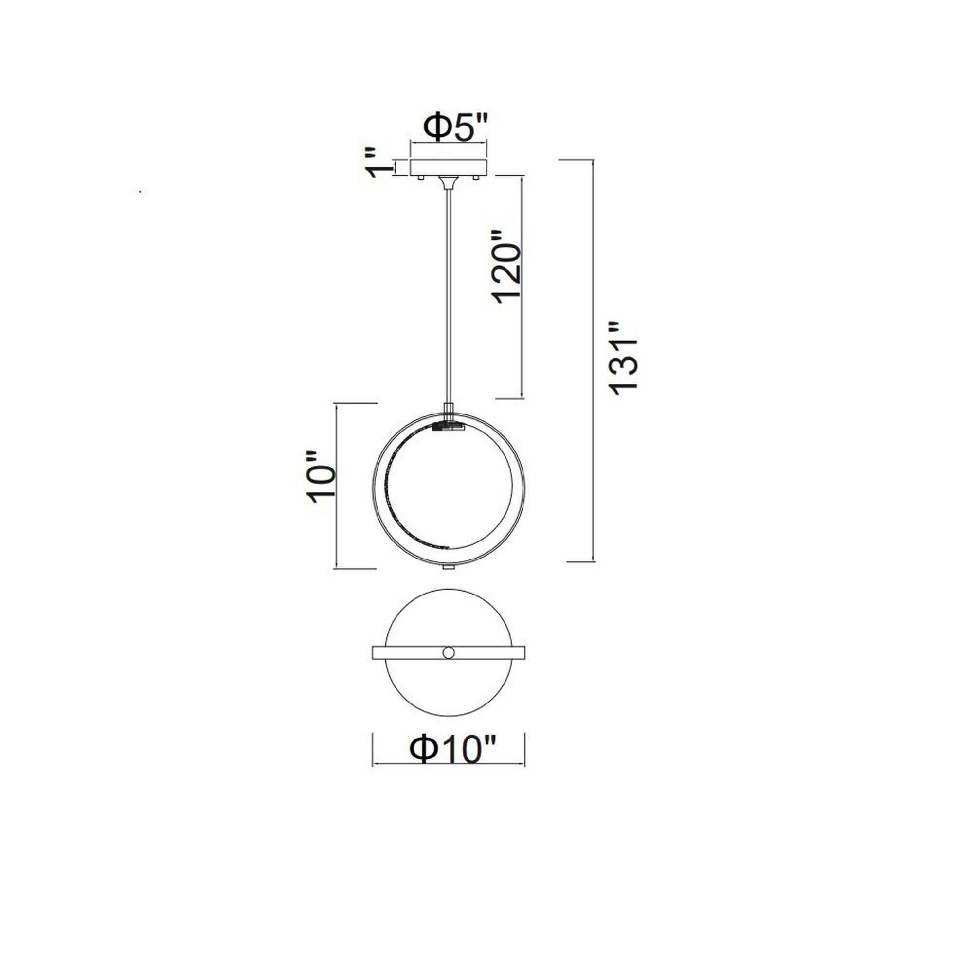 Image 6 Da Vinci 1 Light Mini Pendant With Brass Finish more views