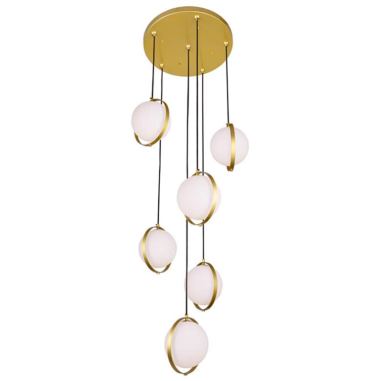 Image 1 Da Vinci 26" Wide Medallion Gold Multi-Light Pendant